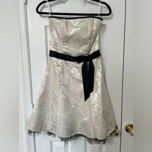 Jessica McClintock Strapless Jacquard Dress